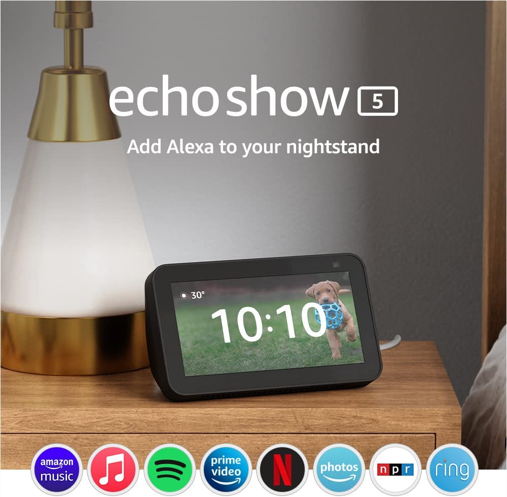 Asistente Virtual Echo Show 5, 2da Gen 2021 Negro - Amazon Alexa